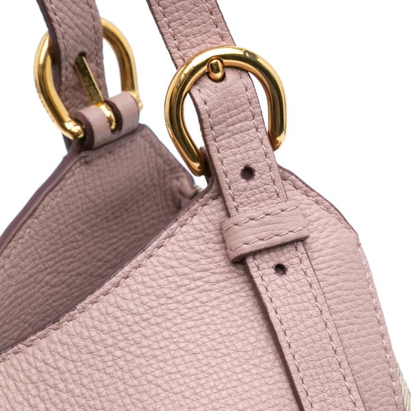 Pre-owned Burberry House Check Canvas and Leather Canterbury Tote Pink