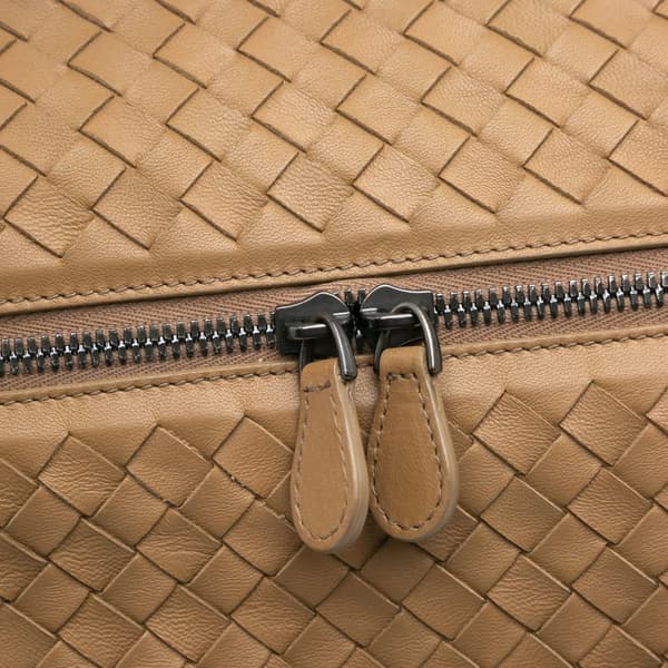 Pre-owned Bottega Veneta Nappa Intrecciato Brick Tote Brown