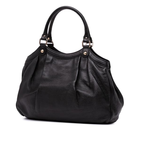 Pre-owned Gucci Medium Calfskin Sukey Tote Black