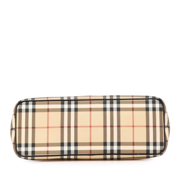 Pre-owned Burberry House Check Canvas Tote Brown