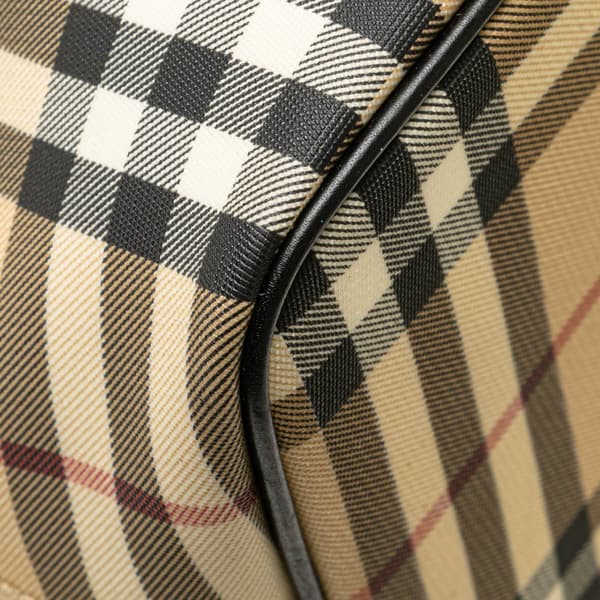 Pre-owned Burberry House Check Canvas Tote Brown