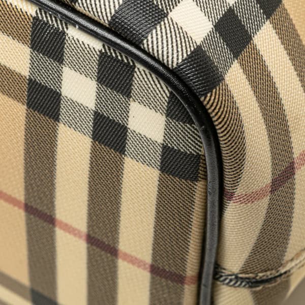 Pre-owned Burberry House Check Canvas Tote Brown