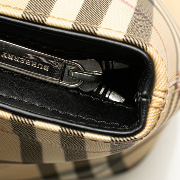 Pre-owned Burberry House Check Canvas Tote Brown