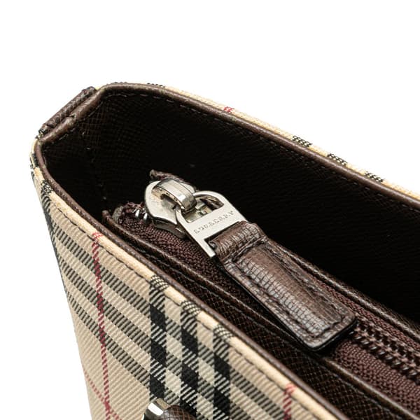 Pre-owned Burberry House Check Canvas Tote Brown