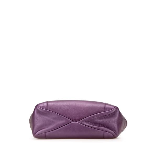 Pre-owned Gucci Leather Greenwich Tote Purple