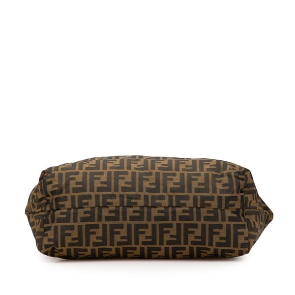 Pre-owned Fendi Medium Zucca Canvas Roll Tote Brown