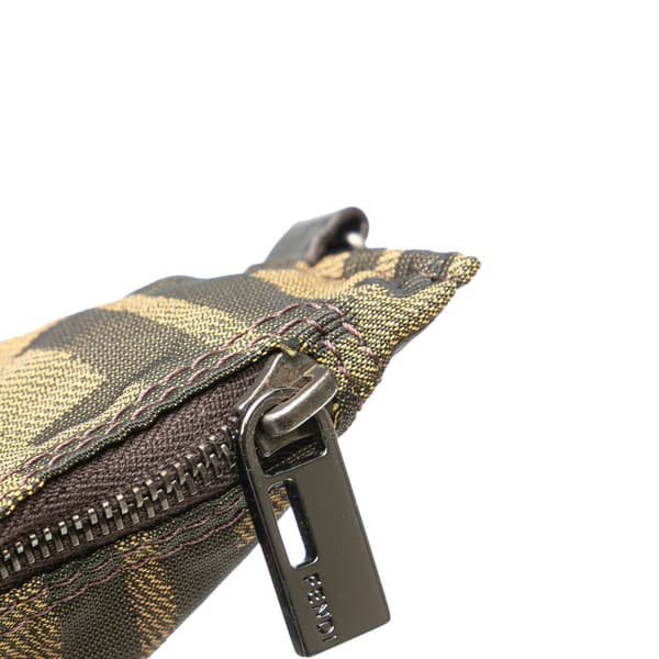 Pre-owned Fendi Medium Zucca Canvas Roll Tote Brown