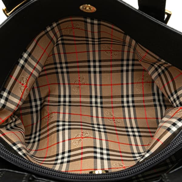 Pre-owned Burberry Leather Tote Black