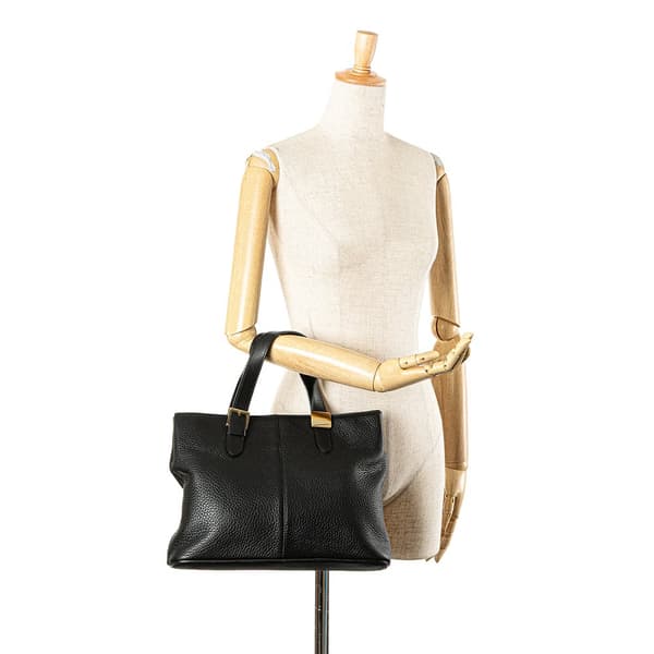 Pre-owned Burberry Leather Tote Black
