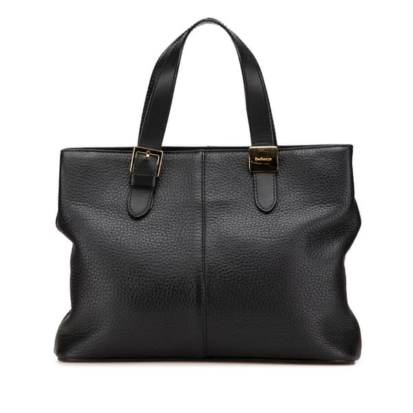 Pre-owned Burberry Leather Tote Black