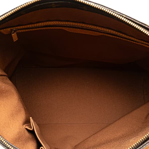 Pre-owned Louis Vuitton Monogram Cabas Mezzo Brown