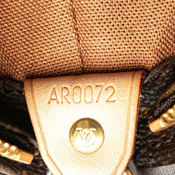 Pre-owned Louis Vuitton Monogram Cabas Mezzo Brown