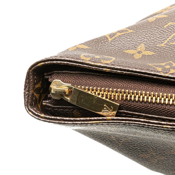 Pre-owned Louis Vuitton Monogram Cabas Mezzo Brown