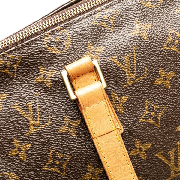 Pre-owned Louis Vuitton Monogram Cabas Mezzo Brown