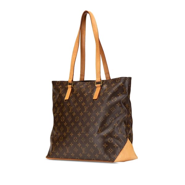 Pre-owned Louis Vuitton Monogram Cabas Mezzo Brown