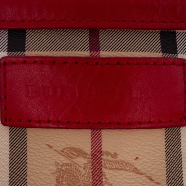 Pre-owned Burberry Haymarket Check Coated Canvas Canterbury Tote Brown