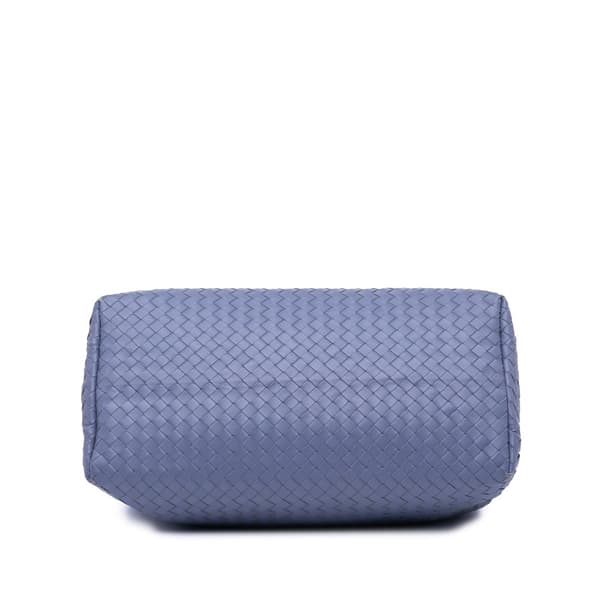 Pre-owned Bottega Veneta Medium Nappa Intrecciato Roma Tote Blue
