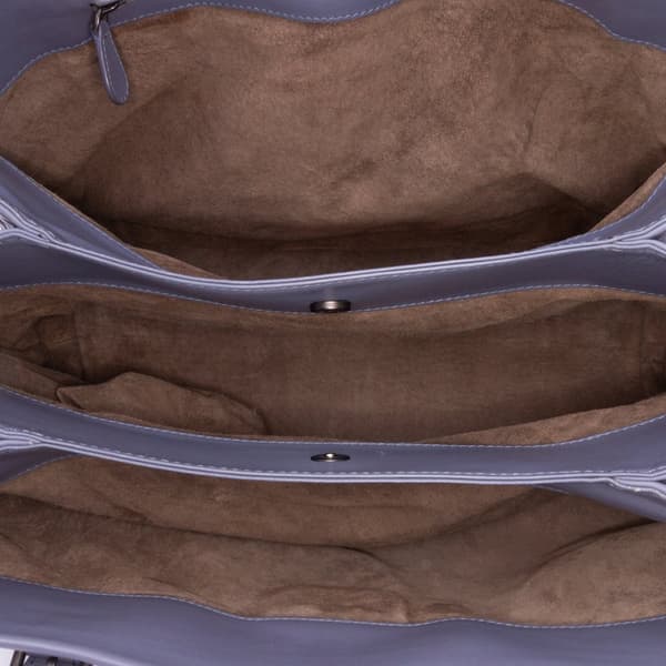 Pre-owned Bottega Veneta Medium Nappa Intrecciato Roma Tote Blue