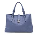 Miniatyrbillede 1 af 10: Pre-owned Bottega Veneta Medium Nappa Intrecciato Roma Tote Blue
