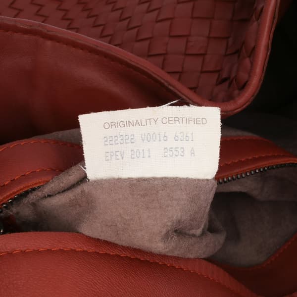 Pre-owned Bottega Veneta Nappa Intrecciato Parachute Tote Red