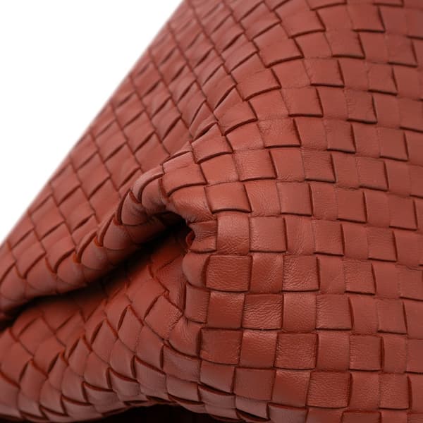 Pre-owned Bottega Veneta Nappa Intrecciato Parachute Tote Red