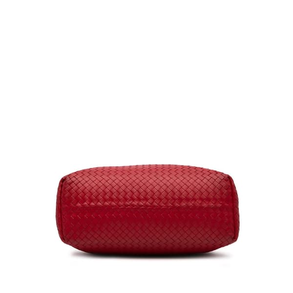 Pre-owned Bottega Veneta Nappa Intrecciato Belt Strap Tote Red