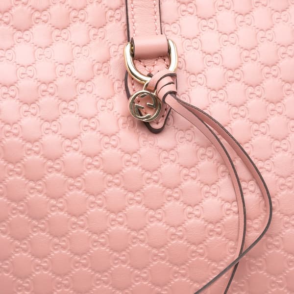Pre-owned Gucci Microguccissima Bree Tote Pink