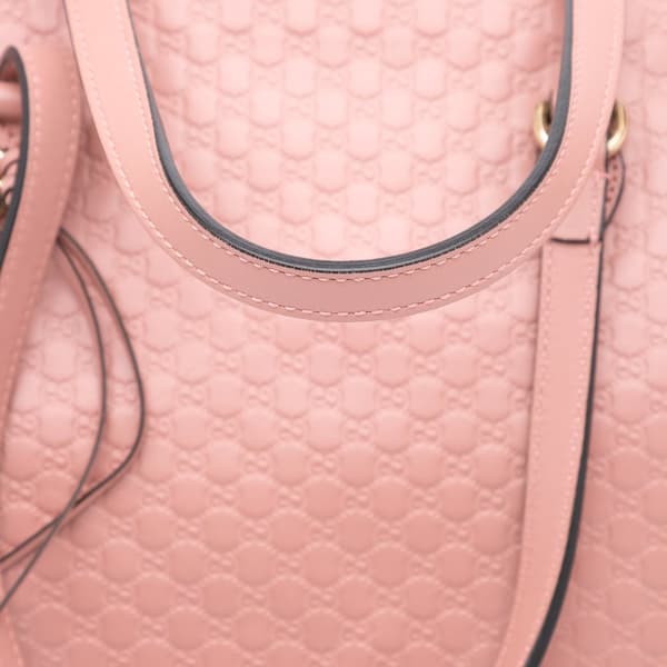Pre-owned Gucci Microguccissima Bree Tote Pink