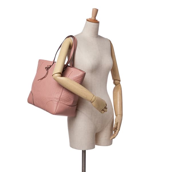 Pre-owned Gucci Microguccissima Bree Tote Pink