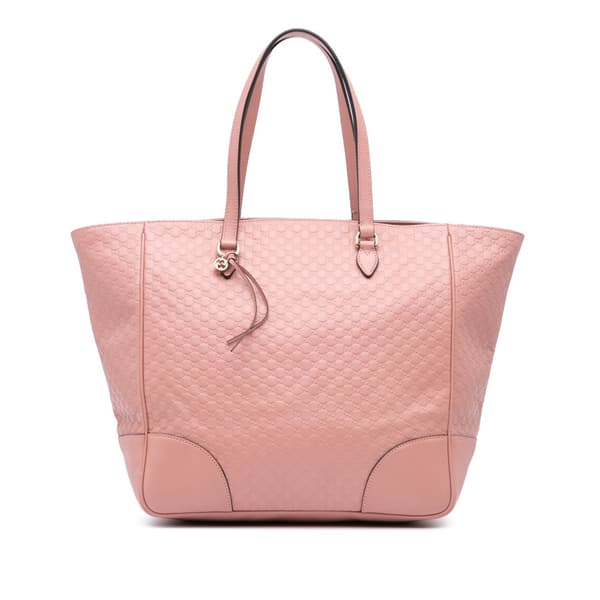 Pre-owned Gucci Microguccissima Bree Tote Pink