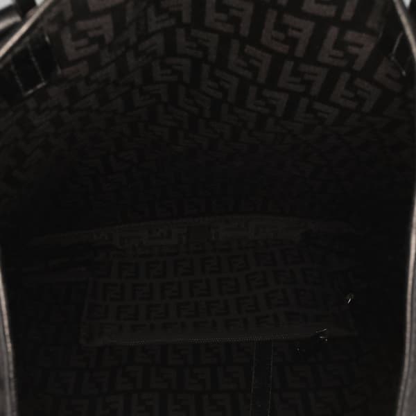 Pre-owned Fendi Zucchino Canvas Tote Black