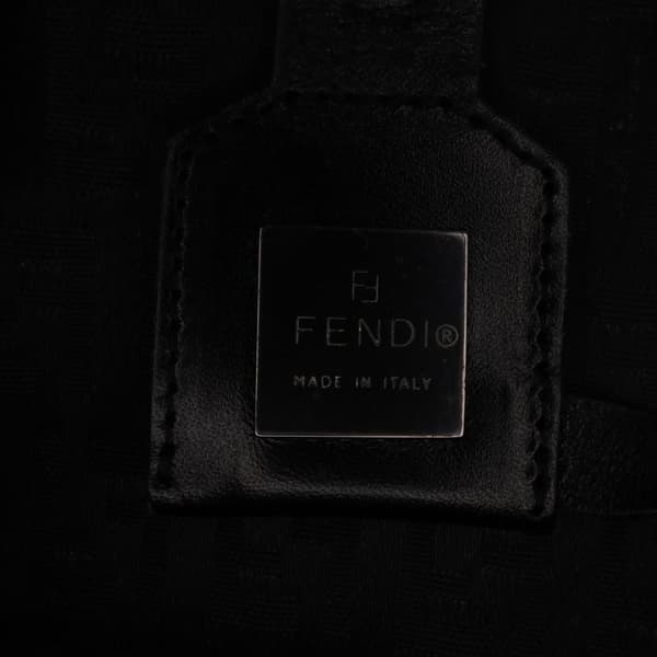 Pre-owned Fendi Zucchino Canvas Tote Black