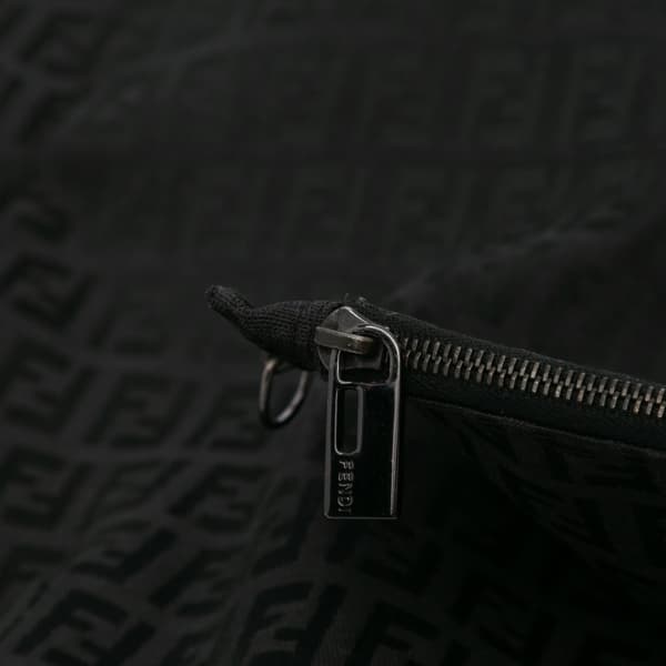 Pre-owned Fendi Zucchino Canvas Tote Black