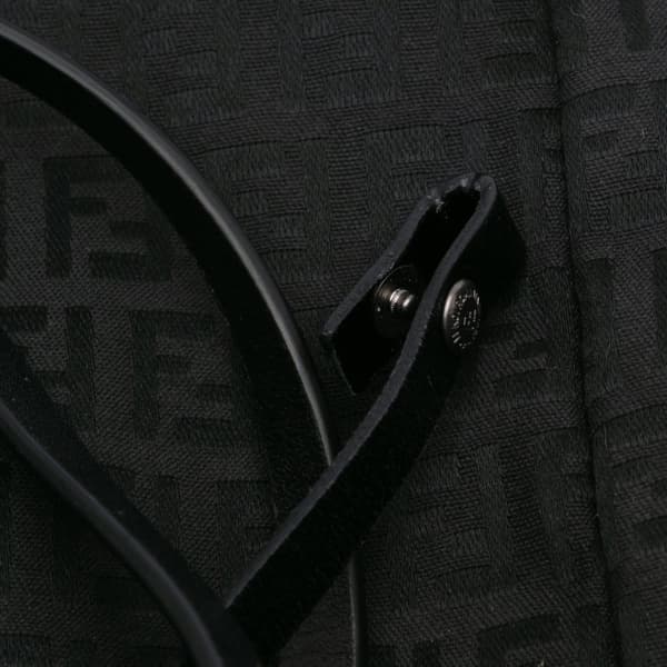 Pre-owned Fendi Zucchino Canvas Tote Black