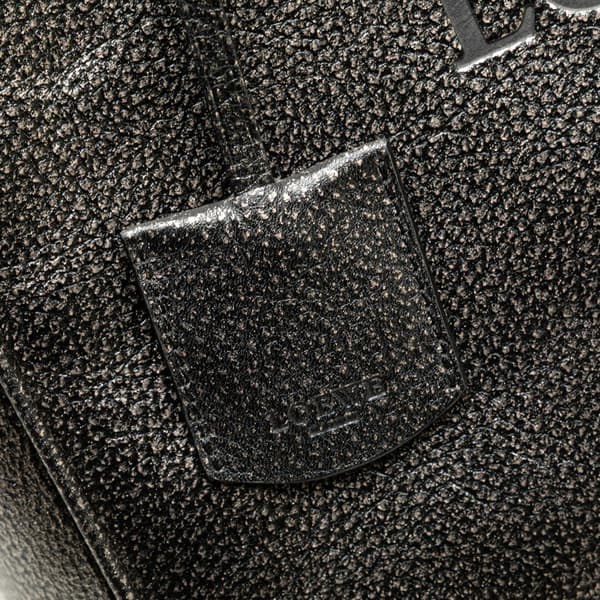 Pre-owned LOEWE Small Metallic Calfskin Heritage Tote Brown