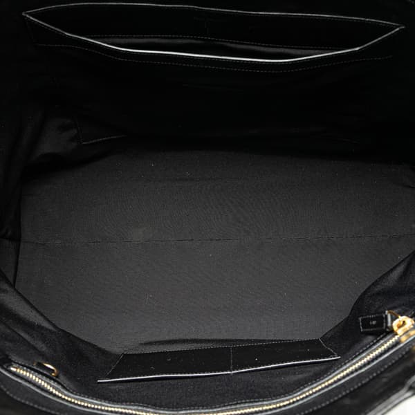 Pre-owned Saint Laurent Large Monogram Coated Canvas Tote Brown