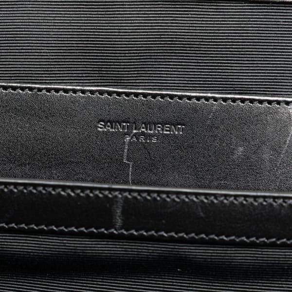 Pre-owned Saint Laurent Large Monogram Coated Canvas Tote Brown