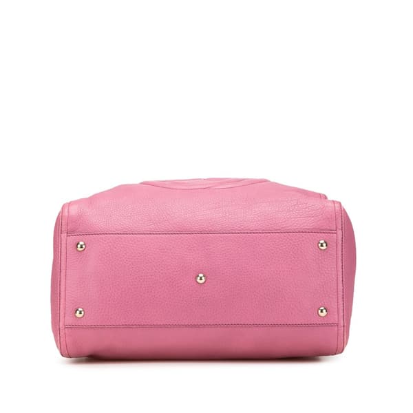 Pre-owned Gucci Medium Leather Soho Cellarius Tote Pink