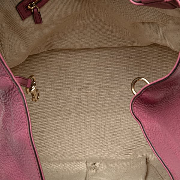 Pre-owned Gucci Medium Leather Soho Cellarius Tote Pink