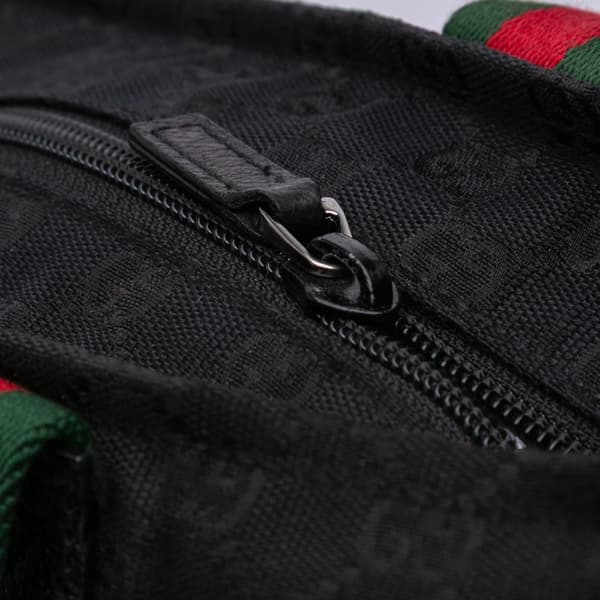 Pre-owned Gucci GG Canvas Web Tote Black
