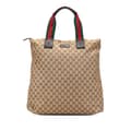 Pikkukuva 1 / 9: Pre-owned Gucci GG Canvas Web Tote Brown