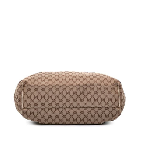 Pre-owned Gucci Large GG Canvas Sukey Tote Brown