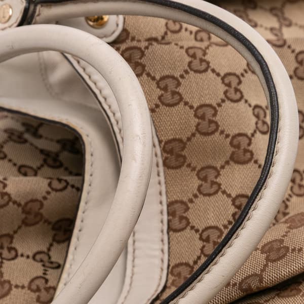 Pre-owned Gucci Large GG Canvas Sukey Tote Brown