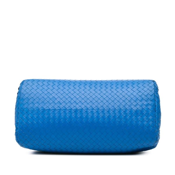 Pre-owned Bottega Veneta Medium Nappa Intrecciato Roma Tote Blue