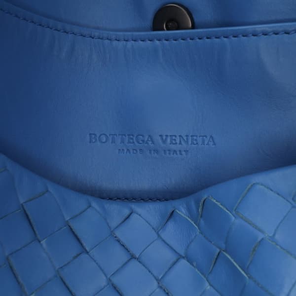 Pre-owned Bottega Veneta Medium Nappa Intrecciato Roma Tote Blue