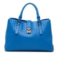 Pikkukuva 1 / 10: Pre-owned Bottega Veneta Medium Nappa Intrecciato Roma Tote Blue
