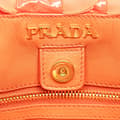 Miniatyrbillede 6 af 10: Pre-owned Prada Vernice and Tessuto Ruffle Tote Orange