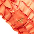 Miniatyrbillede 10 af 10: Pre-owned Prada Vernice and Tessuto Ruffle Tote Orange