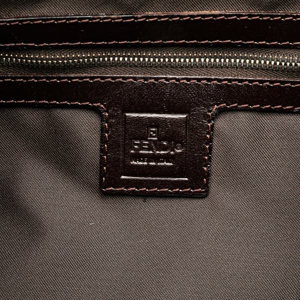 Pre-owned Fendi Large Zucca Canvas Twins Tote Brown