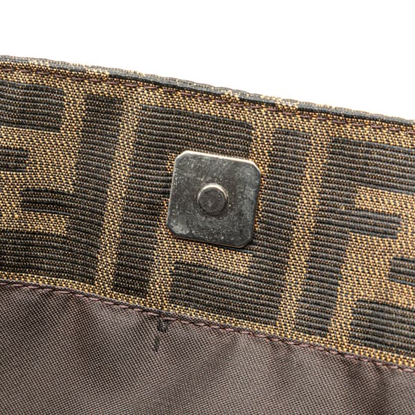 Pre-owned Fendi Large Zucca Canvas Twins Tote Brown